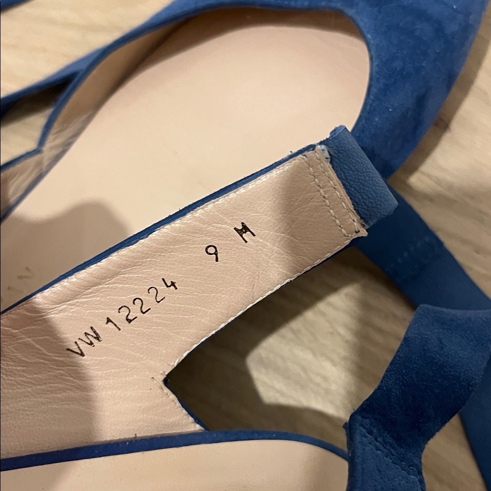 Stuart Weitzman Dark Blue Ribbon Flats - Picture 4 of 4